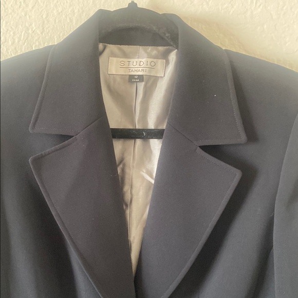 Studio Tahari Black Blazer Structured Suit Jacket - Picture 3 of 7